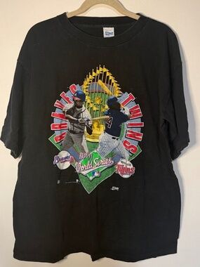 Vintage 1991 World Series MLB Baseball T-Shirt Braves Twins